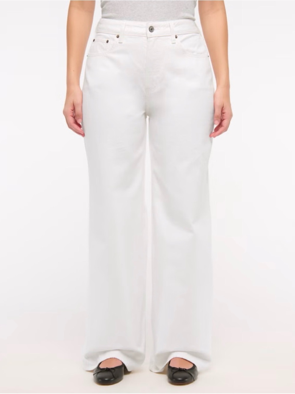 Abercrombie & Fitch The Wide Leg High Rise Jeans| Size 31 | White | NWT
